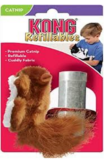 KONG Refillable Squirrel Catnip Cat Toy