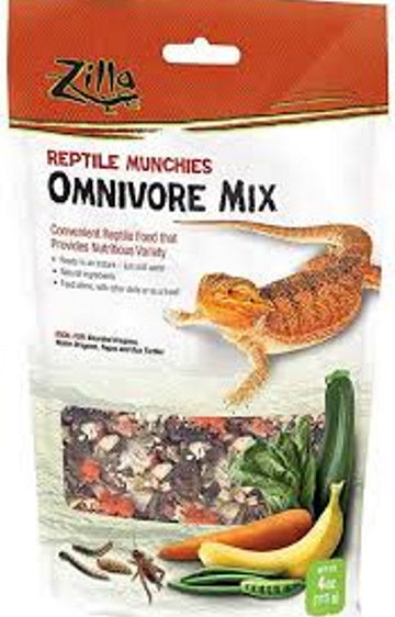 Zilla Reptile Omnivore Munchies Mix Treat, 4 oz