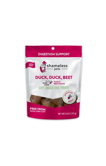 Shameless Dog Duck Duck Beet Soft Baked Treats 6oz
