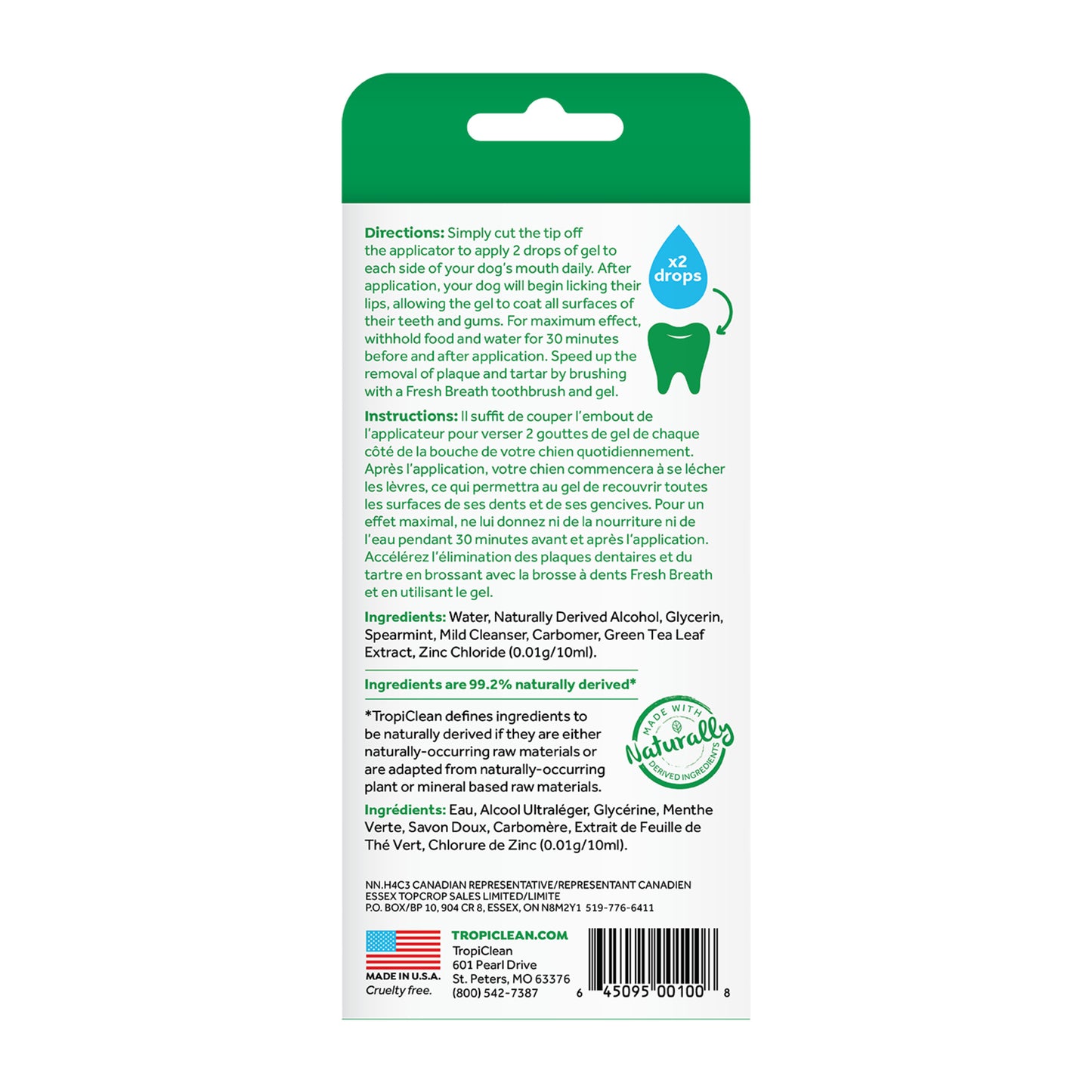 TropiClean Fresh Breath Oral Care Gel For Dogs