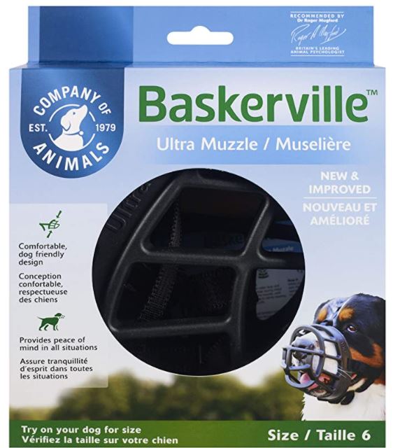 Baskerville Ultra Black Muzzle for Dogs