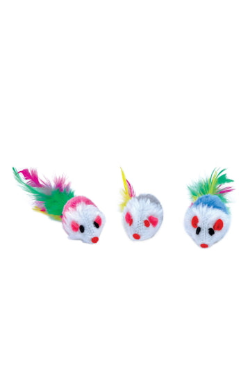Costal Turbo Mouse with Feathers Cat Toy