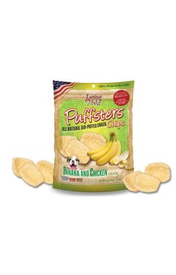 Loving Pets Puffsters Banana & Chicken Chips