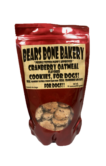 Bears Bones Bakery Cranberry Oatmeal Flavored Cookies