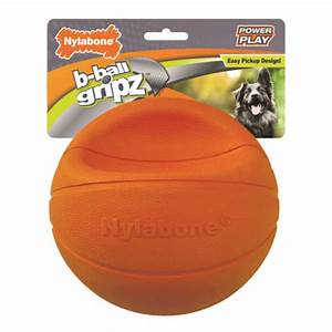 Nylabone Power Play Basketball B-Ball Gripz Dog Toy