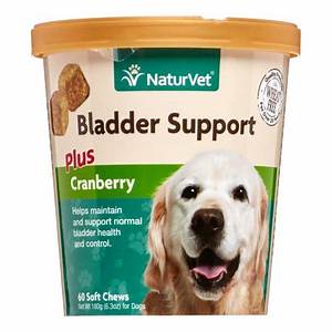 NaturVet Bladder Support Plus Cranberry Dog Soft Chews, 60 count