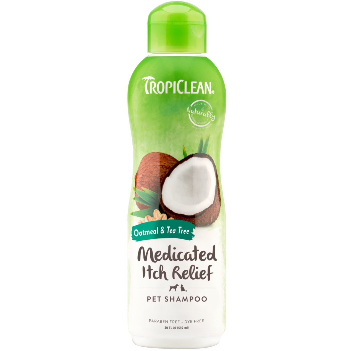 Tropiclean Oatmeal & Tea Tree Medicated Itch Relief Shampoo For Pets