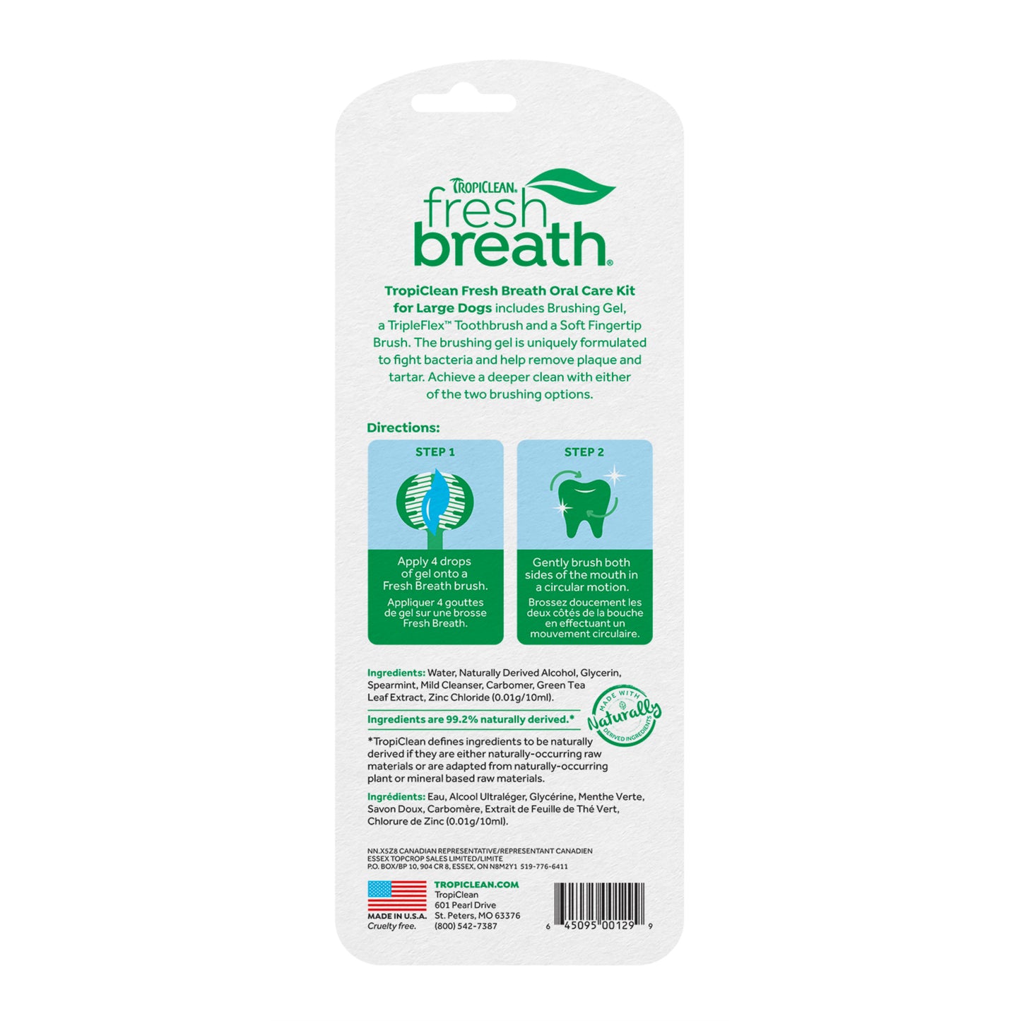 Tropiclean Fresh Breath Oral Care Kit for Large & Small/Medium Dogs